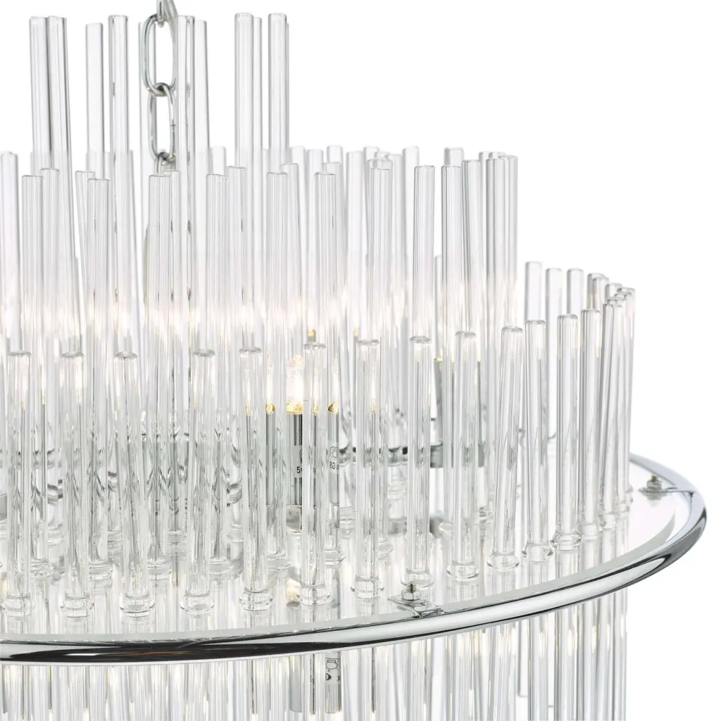 Lukas 13 Light Pendant Polished Chrome & Clear Glass