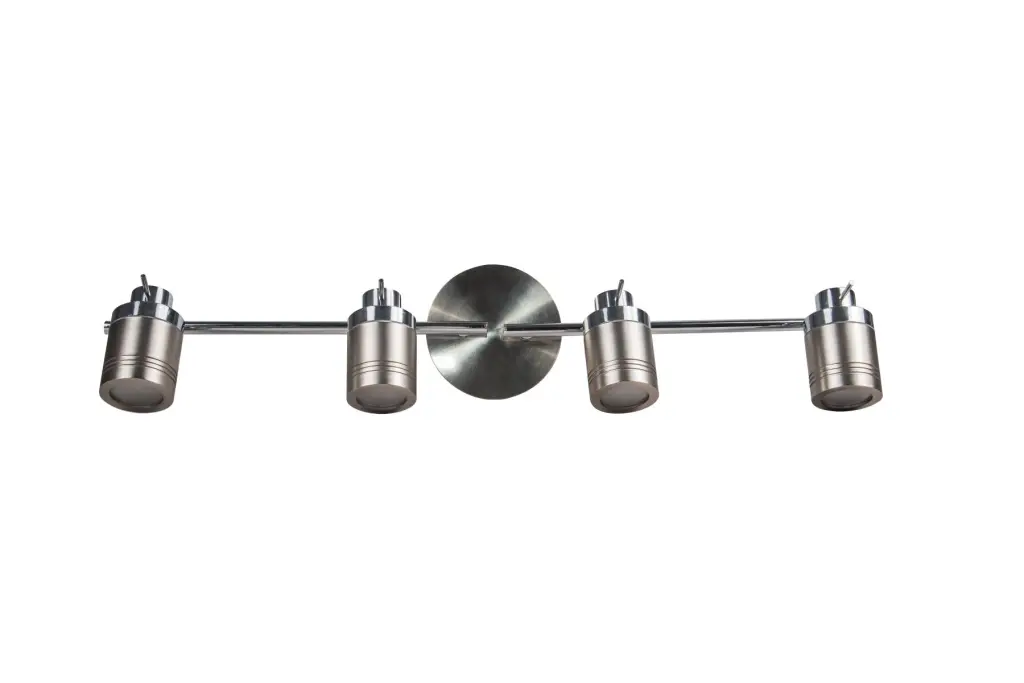 Luxo 4 light Spotlight Bar in Satin Chrome