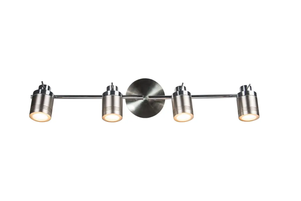 Luxo 4 light Spotlight Bar in Satin Chrome
