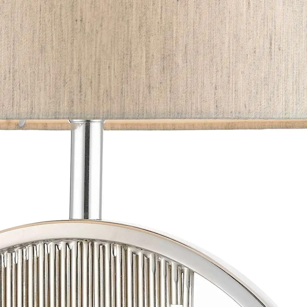 Manhatten Polished Chrome and Crystal Table Lamp c/w Shade