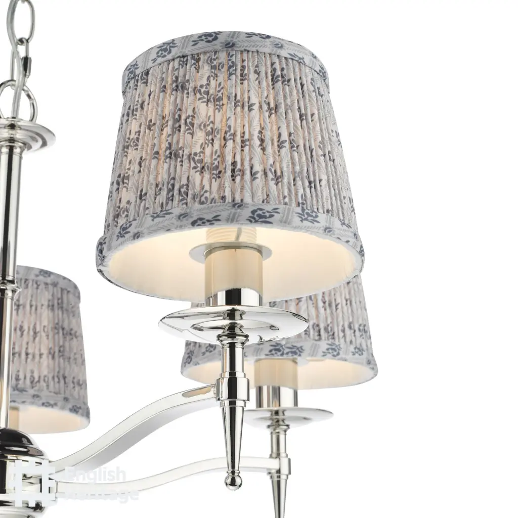 Marble Hill Polished Nickel 5 Light Pendant