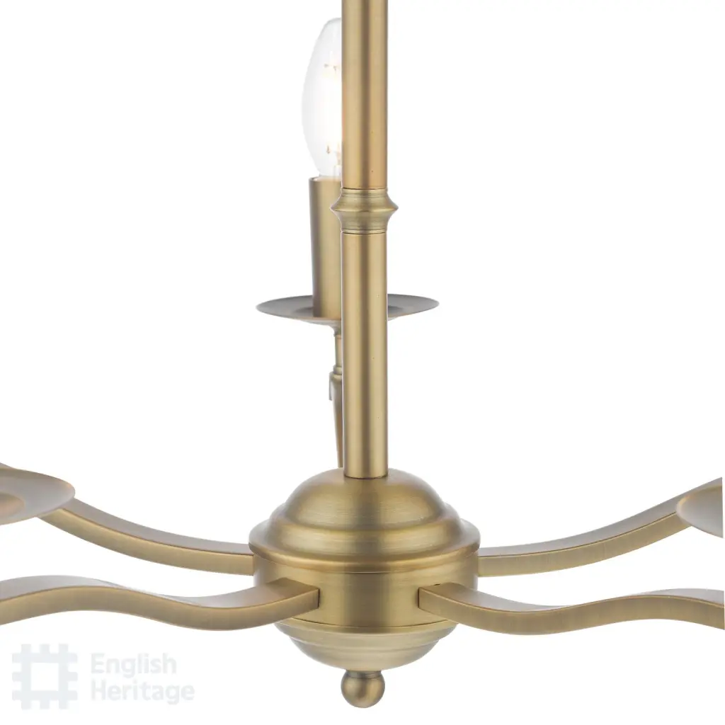 Marble Hill Aged Brass 5 Light Pendant