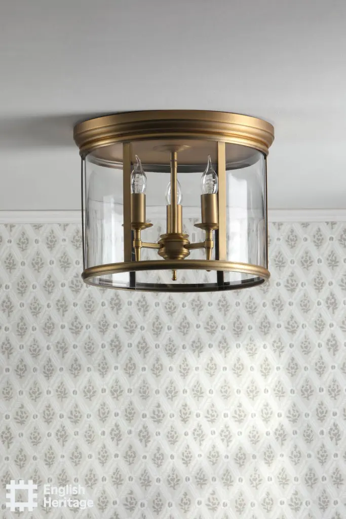 Marble Hill 3 Light Aged Brass Flush Fitting