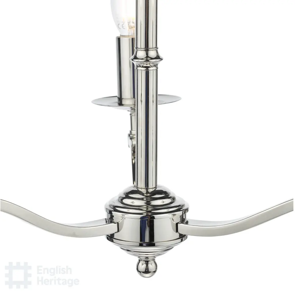 Marble Hill Polished Nickel 3 Light Pendant