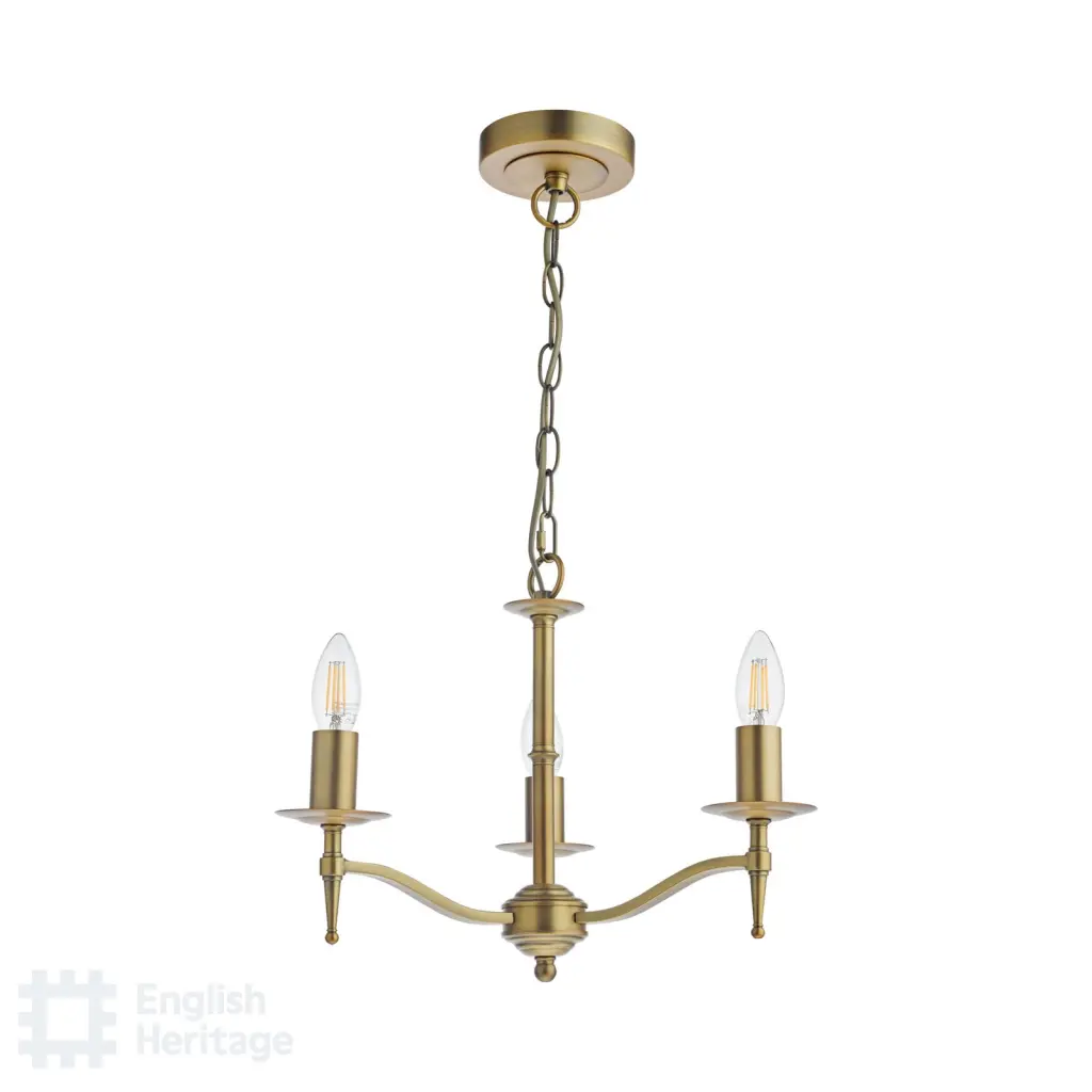 Marble Hill Aged Brass 3 Light Pendant