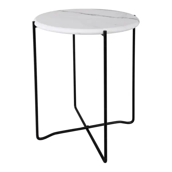 Azzate Side Table with White Marble Effect