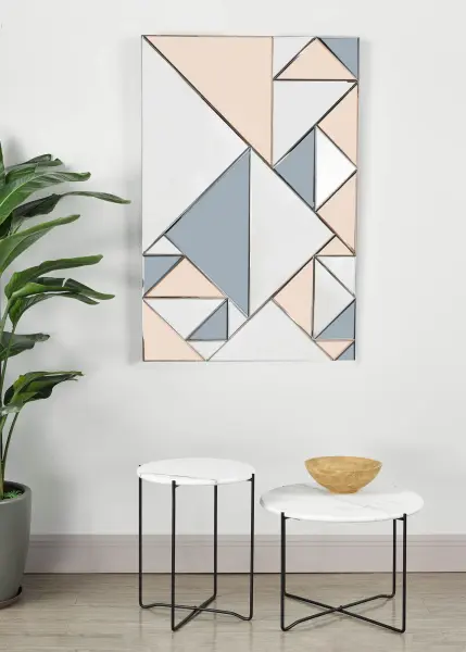 Azzate Side Table with White Marble Effect