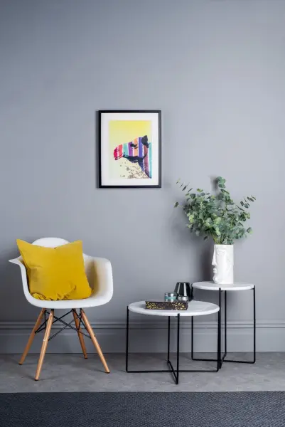 Azzate Side Table with White Marble Effect