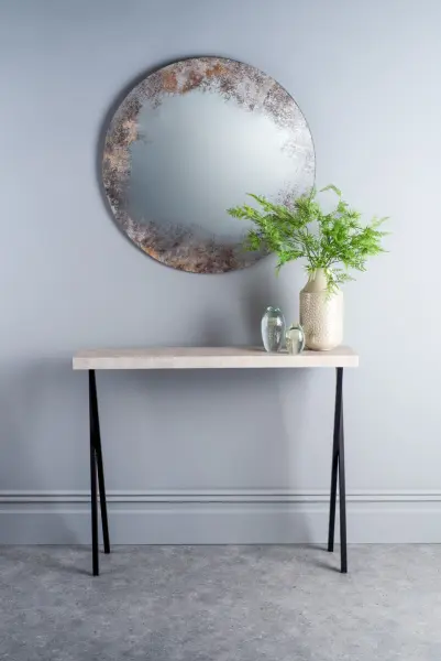 Data Light Grey Marble Console Table