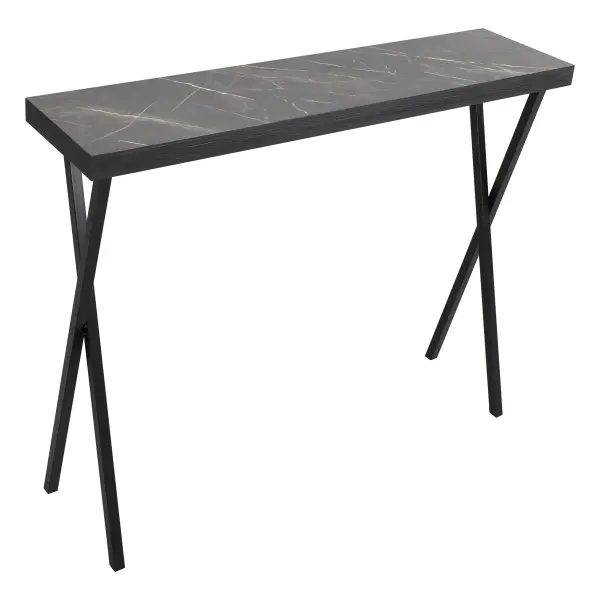 Data Dark Grey Marble Console Table