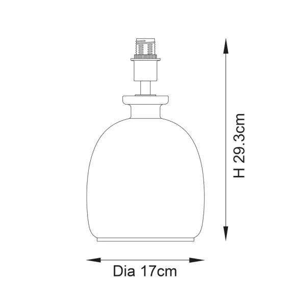 Lyra Glass Table Lamp Base Only
