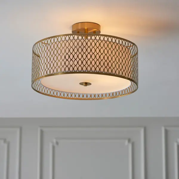 Cordero 3 Light Geometric Fitting in Gold