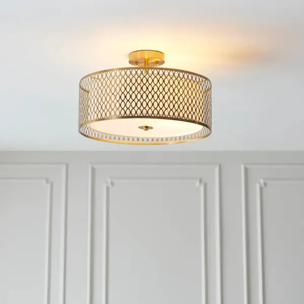 Cordero 3 Light Geometric Fitting in Gold