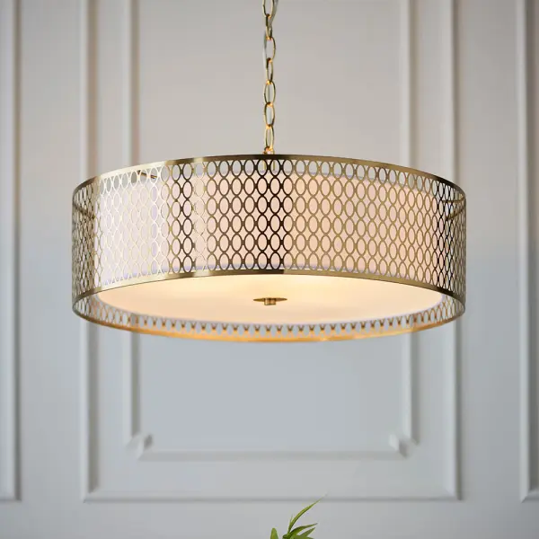 Cordero 3 Light Geometric Pendant in Gold