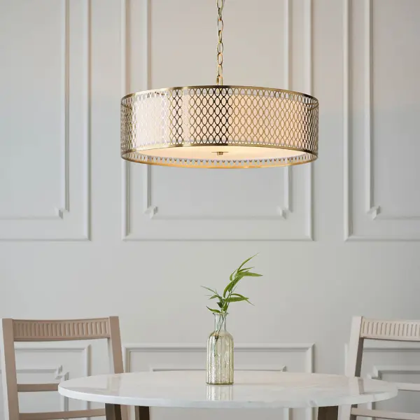 Cordero 3 Light Geometric Pendant in Gold