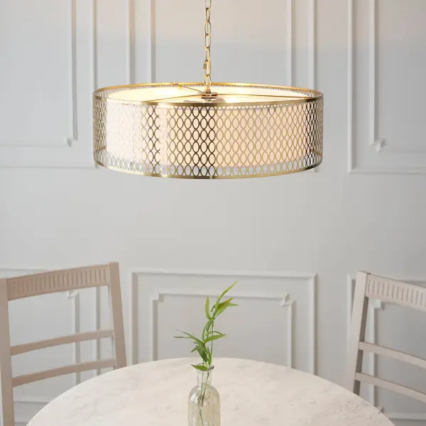 Cordero 3 Light Geometric Pendant in Gold