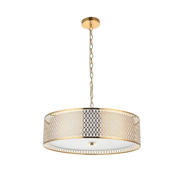 Cordero 3 Light Geometric Pendant in Gold