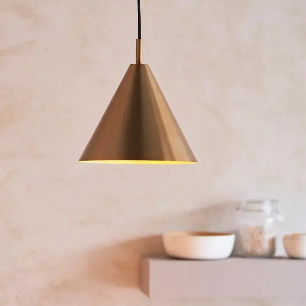 Cape Antique Brass Single Pendant