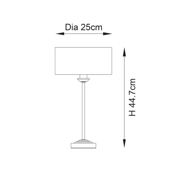 Highclere Single Table Lamp in Antique Brass C/W White Shade