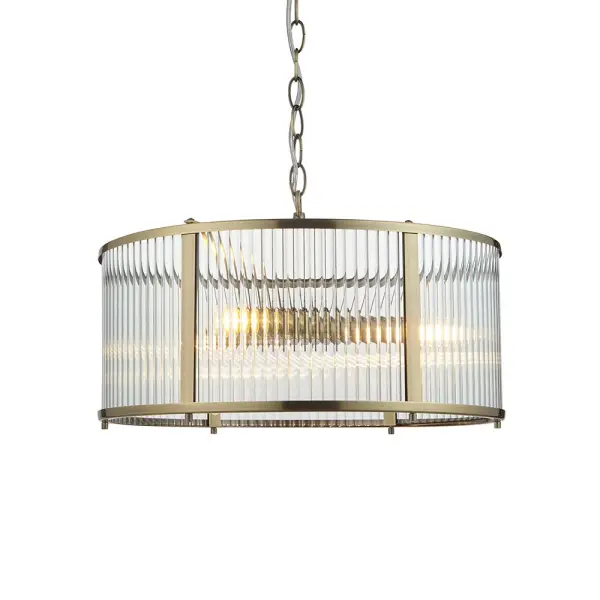 Ridgeton 3 Light Antique Brass Pendant