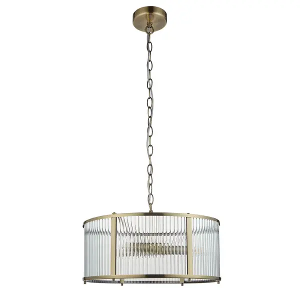Ridgeton 3 Light Antique Brass Pendant