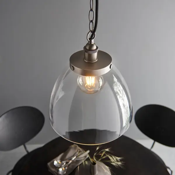 Hansen Grand Pendant in Brushed Silver