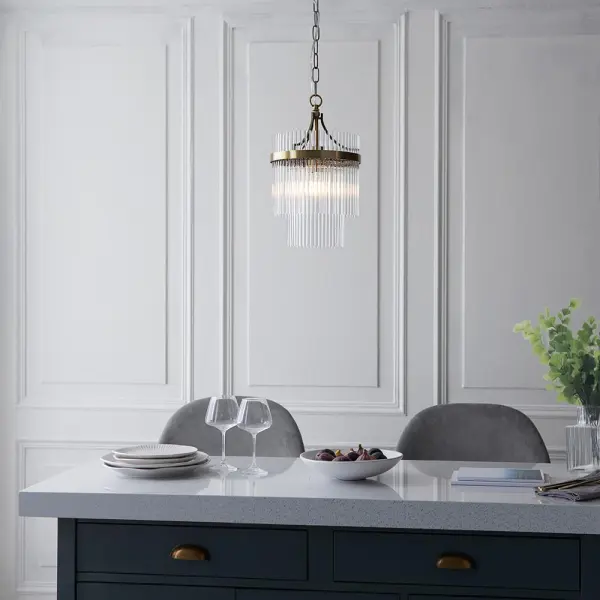 Marietta Single Pendant in Antique Brass