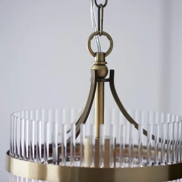 Marietta Single Pendant in Antique Brass