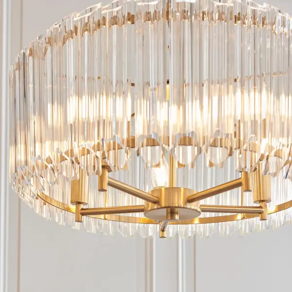 Valentina 5 Light Aged Brass Ceiling Pendant