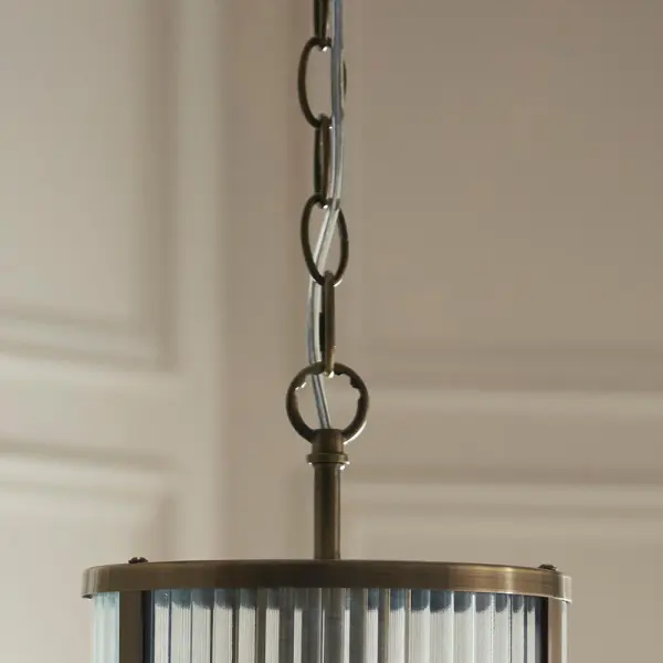Ridgeton Single Antique Brass Pendant