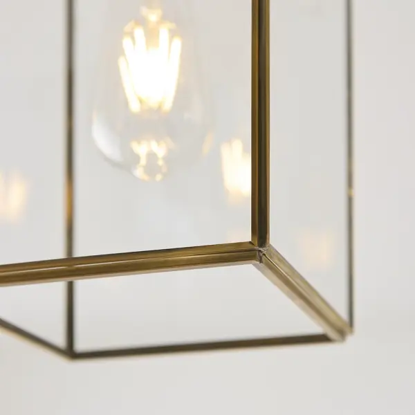 Hammond Brushed Brass & Glass Flush Fitting