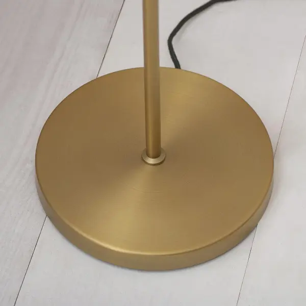Cerchio Brass Floor Lamp with Opal Glass Shades
