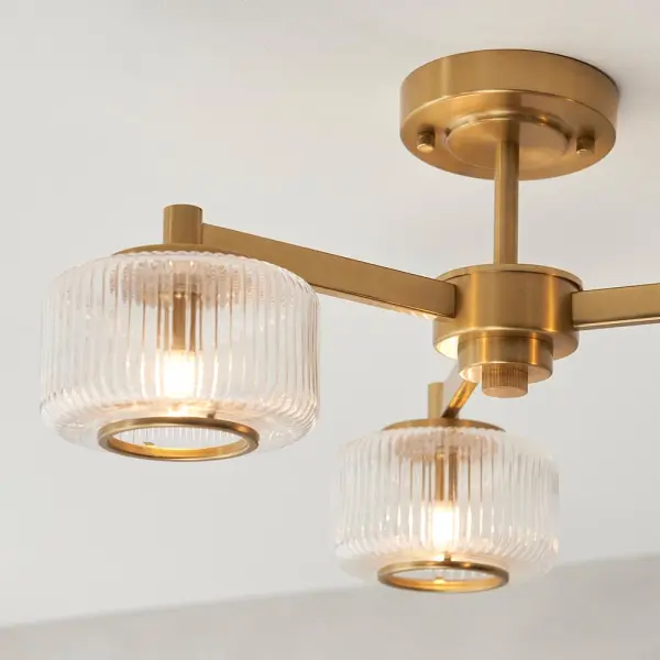Stamford 3 Light Semi Flush Fitting