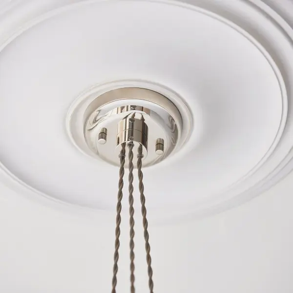 Mia Polished Nickel 3 Light Cluster Pendant with Clear Glass Shades