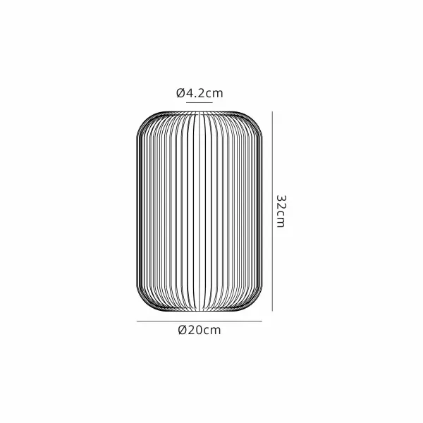 Meel 20cm Cylinder Opal Glass Shade
