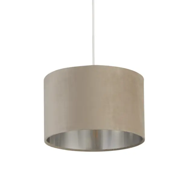 Taupe Velvet with Silver Linner 28cm