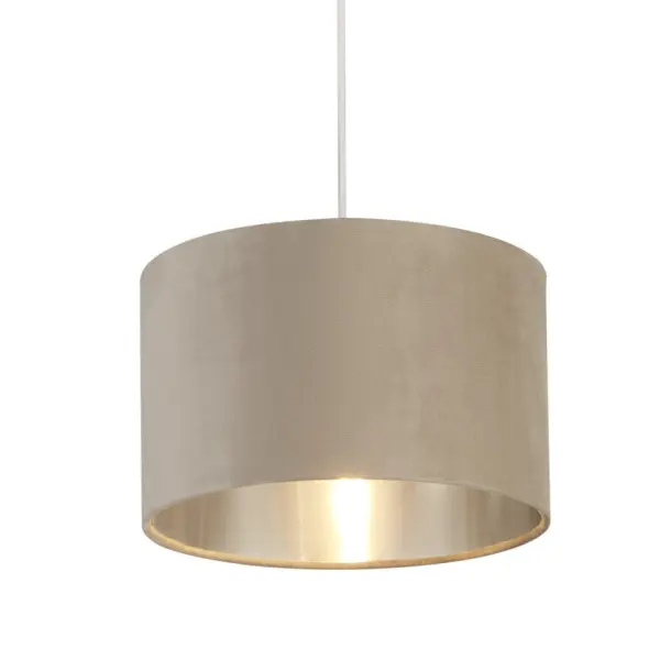 Taupe Velvet with Silver Linner 28cm