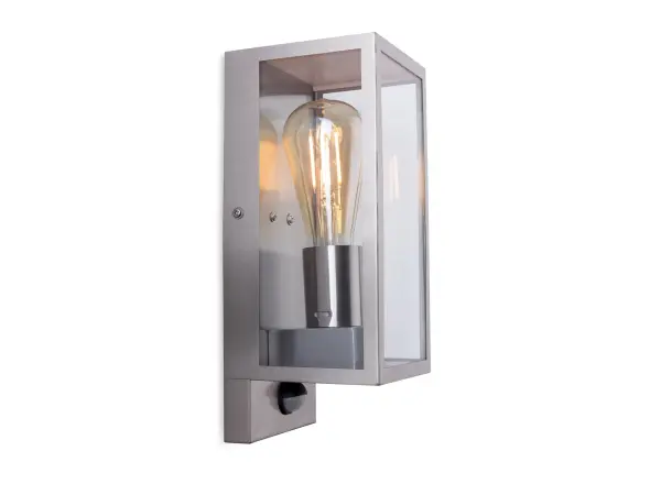Dallas Stainless Steel Wall Light with PIR Sensor