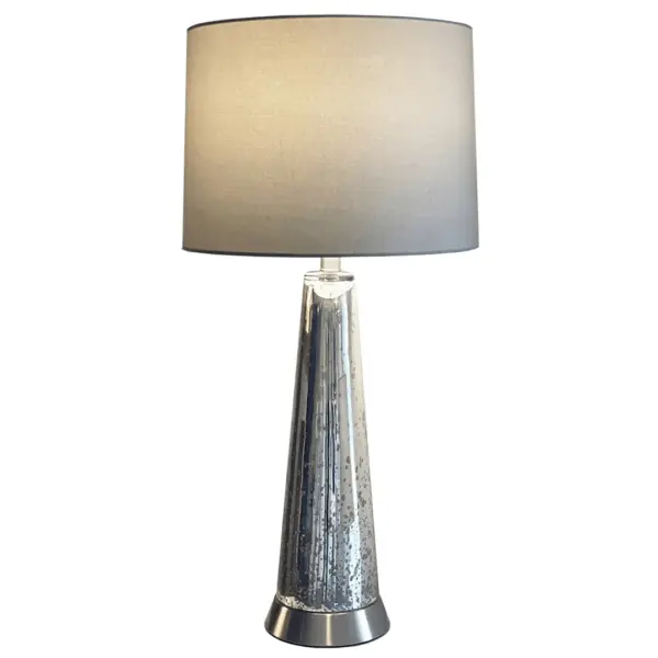 Ember Mercury Effect Glass Table Lamp c/w Shade