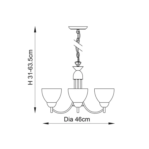 Alton 3-Light Antique Brass Dual Mount Fitting