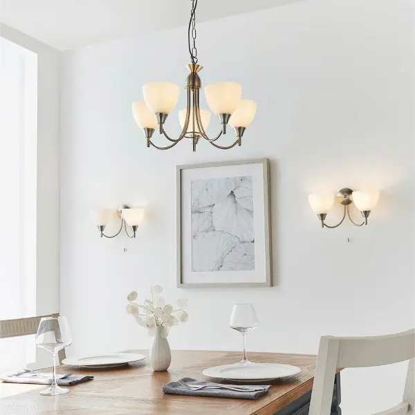 Alton 5-Light Satin Chrome Dual Mount Fitting