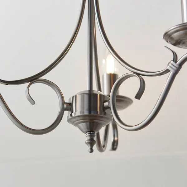 Bernice 3 Light Antique Silver Pendant