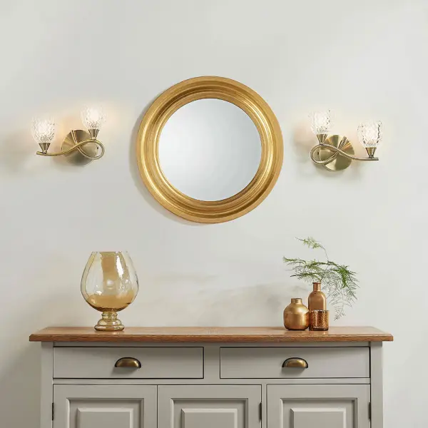 Boyer 2 Light Wall Light in Antique Brass