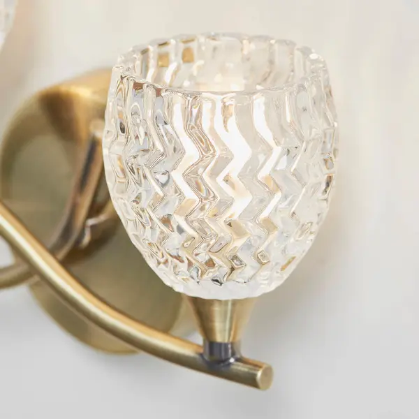 Boyer 2 Light Wall Light in Antique Brass