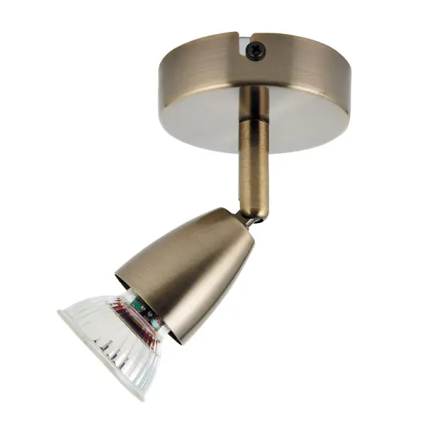 Amalfi Single Spotlight in Antique Brass