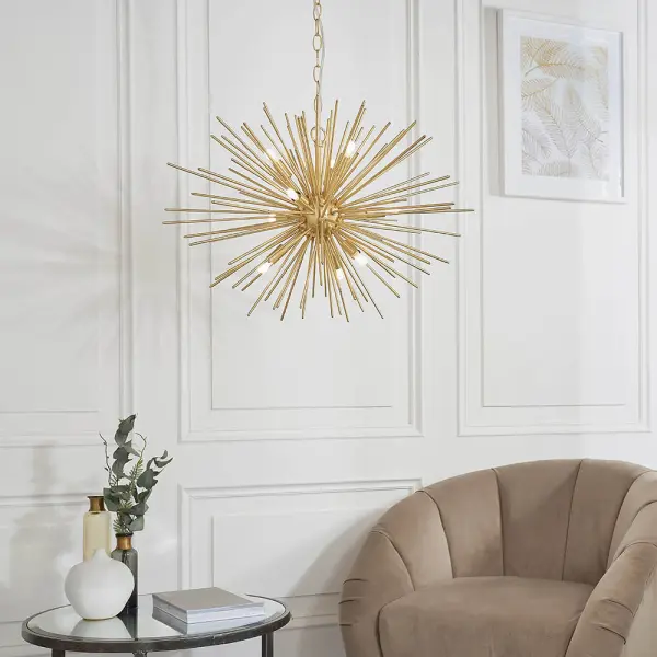 Orta 9 Light Pendant in Gold