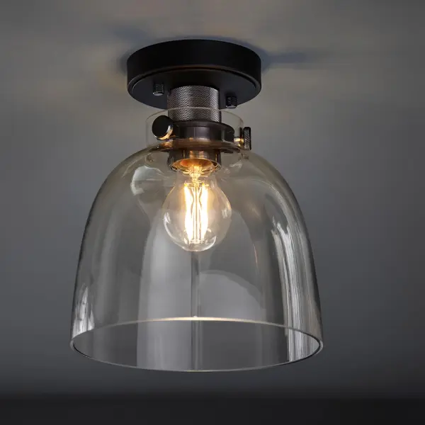 Urban Belle Flush Light in Matt Black