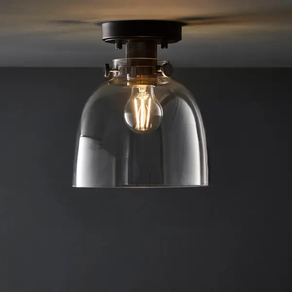 Urban Belle Flush Light in Matt Black