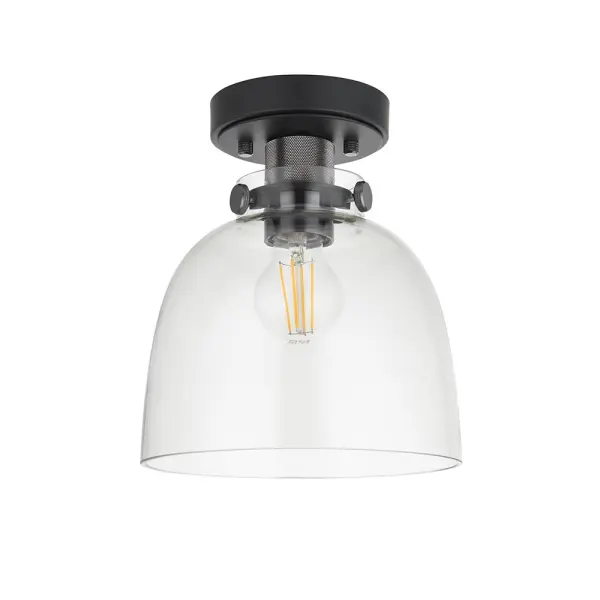 Urban Belle Flush Light in Matt Black
