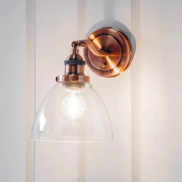 Hansen Wall Fitting in Aged Copper